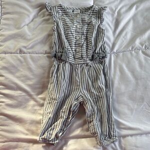 Carter's Blue Striped Jumpsuit